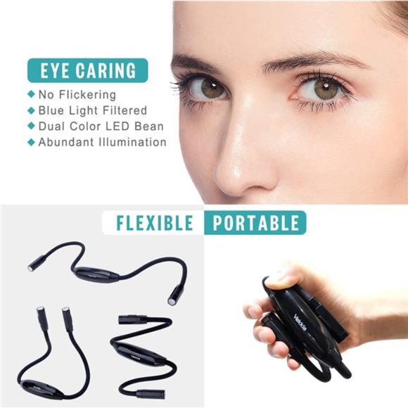 Lightweight Neck Reading Light,Book Light for Reading in Bed,Knitting Light - Picture 3 of 6